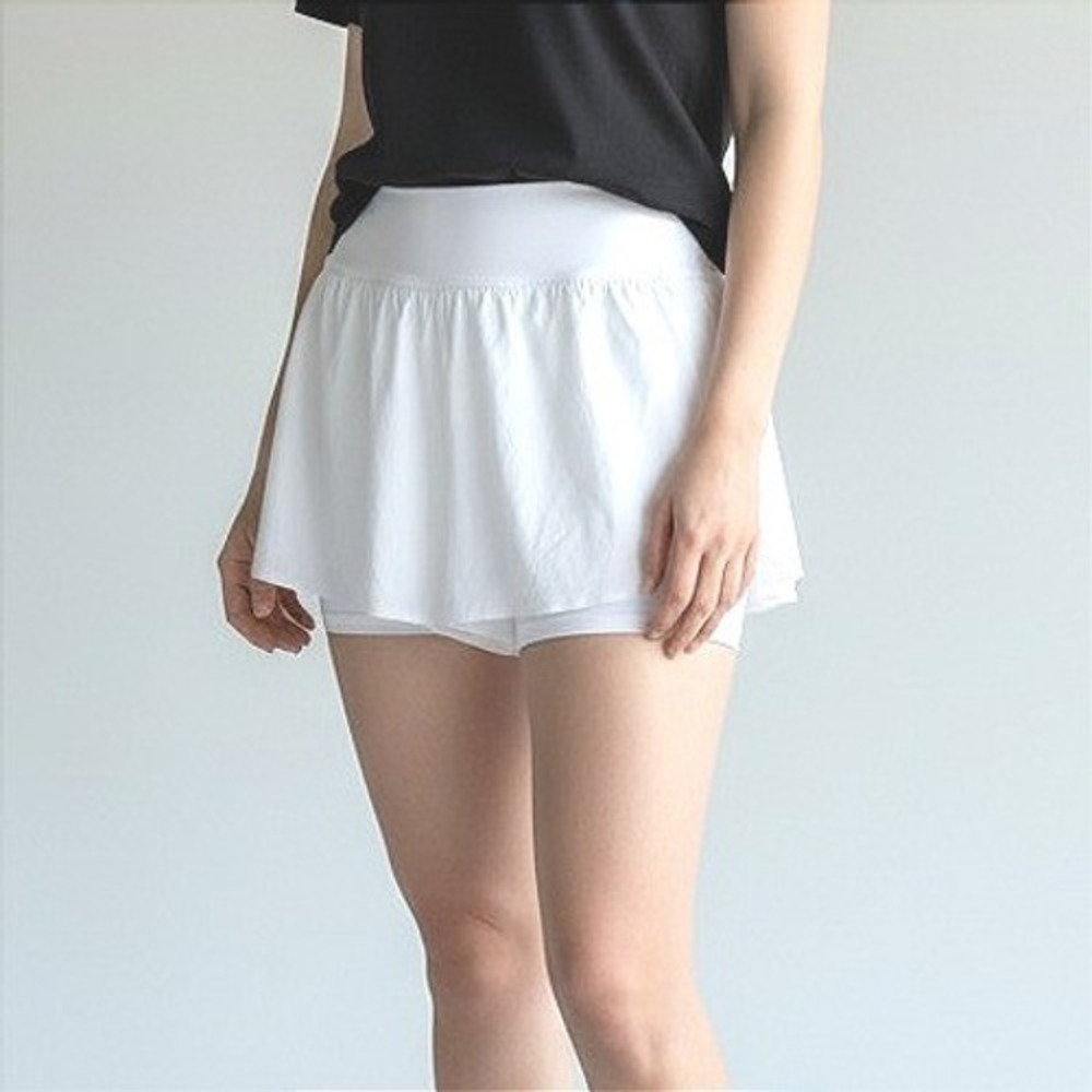 Women's White Skort with Inner Shorts